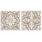 Stupell Industries Moroccan Tile in Neutrals 2pc Wall Plaque Art Set Design by Irena Orlov